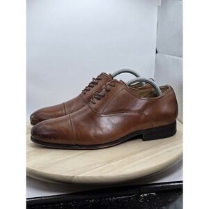 Mens Size 8.5 - Florsheim Dress Shoes Brown Leather Lace Up Comfort Preppy
